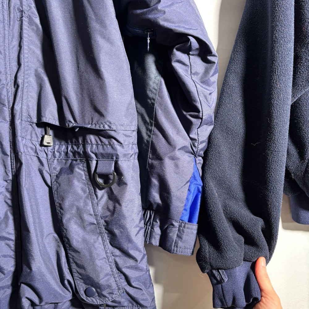 Vintage US Coast Guard Jacket and Fleece Set Navy Blue Size Small Casual Hooded - Picture 4 of 8